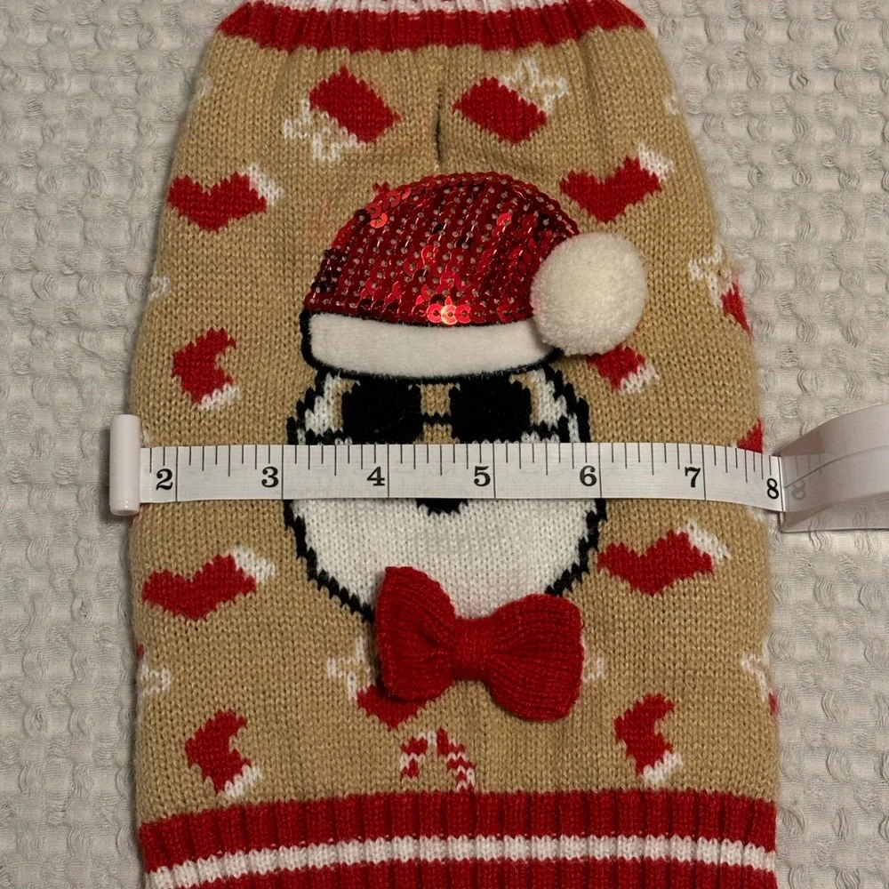 XS Pet Sweater Santa Turtleneck Holiday Time Dogs Cats Fall Winter Clothing Cute